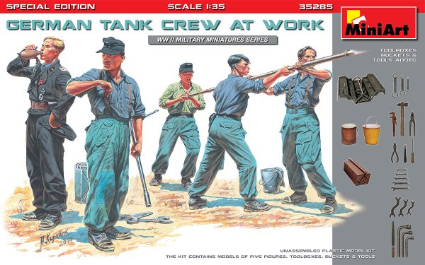 MiniArt 1:35 Scale - German Tank Crew At Work