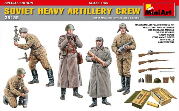 MiniArt 1:35 Scale - Soviet Heavy Artillery Crew