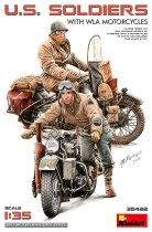 MiniArt 1:35 Scale - US Soldiers with WLA Motorcycles